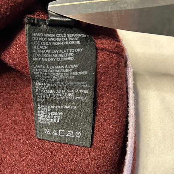 Anthropologie Lizzie Women’s Mock Neck Sweater Burgundy Sz S - Picture 8 of 9